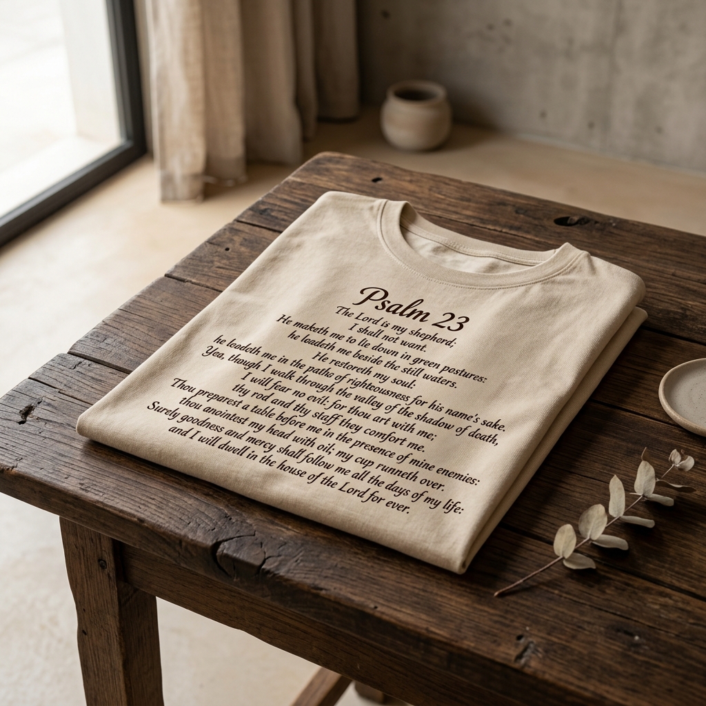 Psalm 23 Calligraphy Tee
